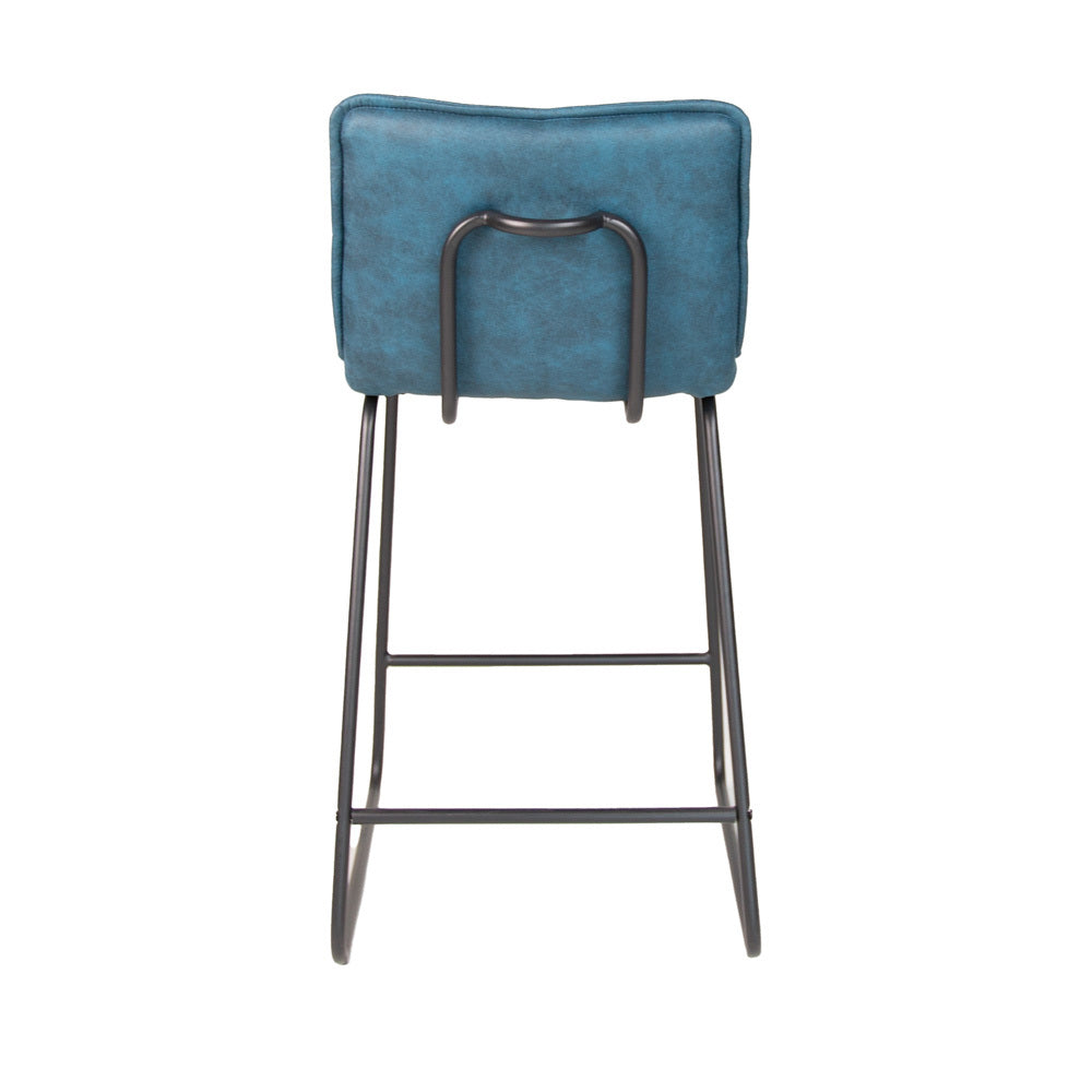 Bar Stool Jeremy FavoFurn Blue LxBxH 63x56x49 Fabric Nnb
