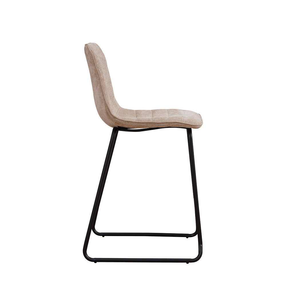 Bar Stool Heiloo FavoFurn Beige LxBxH 68x62x54 Polyester Nnb