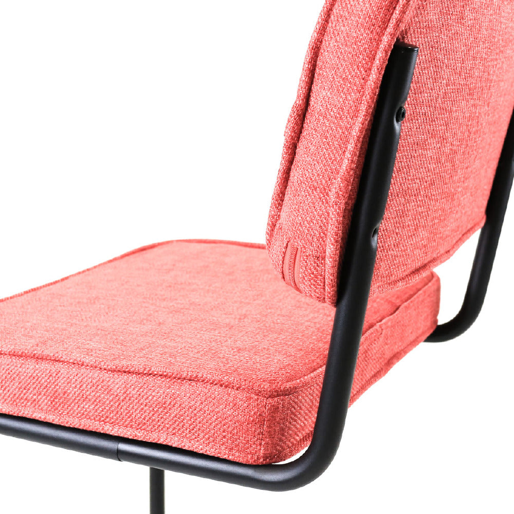 Dining Chair Rib FavoFurn Red LxBxH 56x55x52 Fabric Nnb
