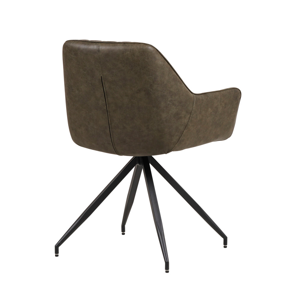 Dining Chair Gabi FavoFurn Green LxBxH 73x65x50 Artificial leather Nnb