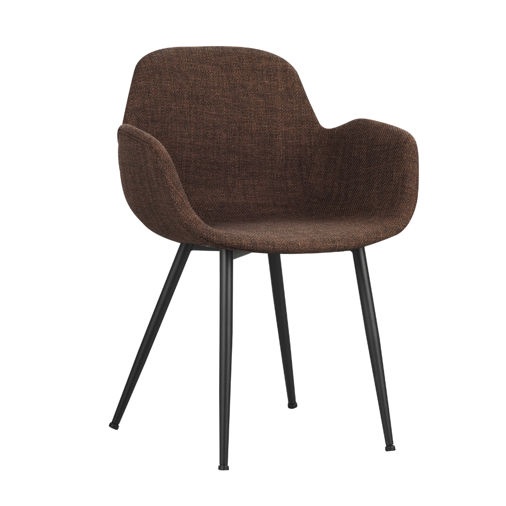 Dining Chair Angers FavoFurn Brown LxBxH 64x62x59 Fabric Nnb