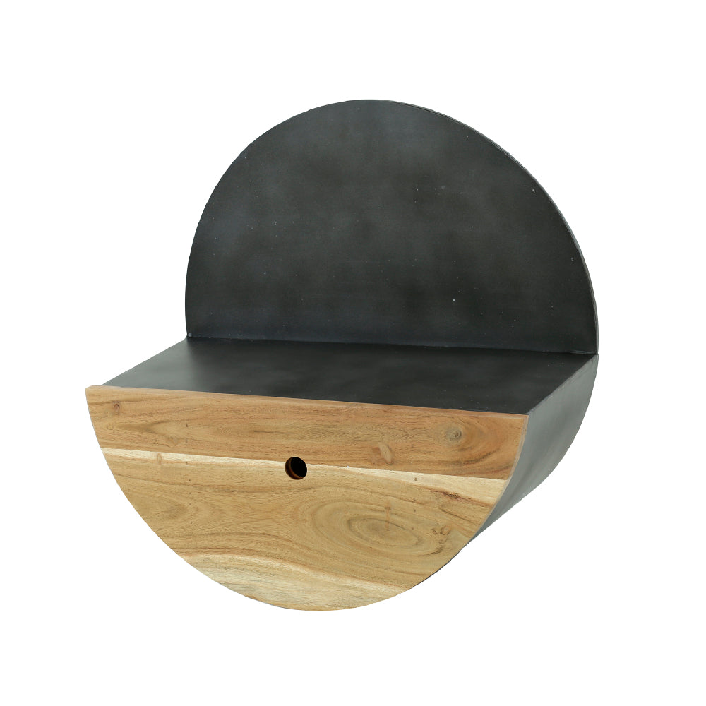 Wall Shelf Enzo HomeHaven Black Acacia wood Nnb