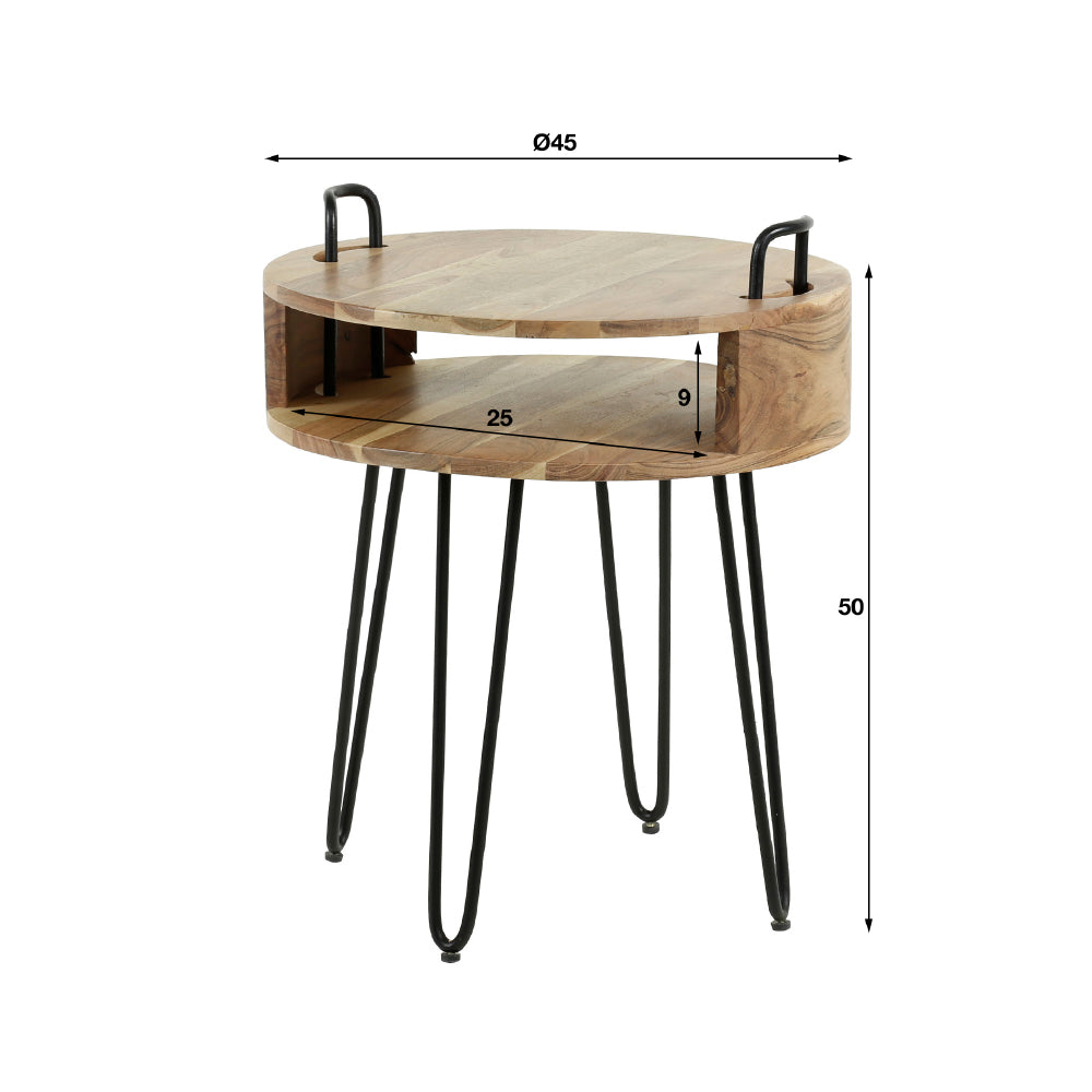 Bedside Table Sonny HomeHaven Brown LxBxH 50x50x20 Acacia wood Nnb