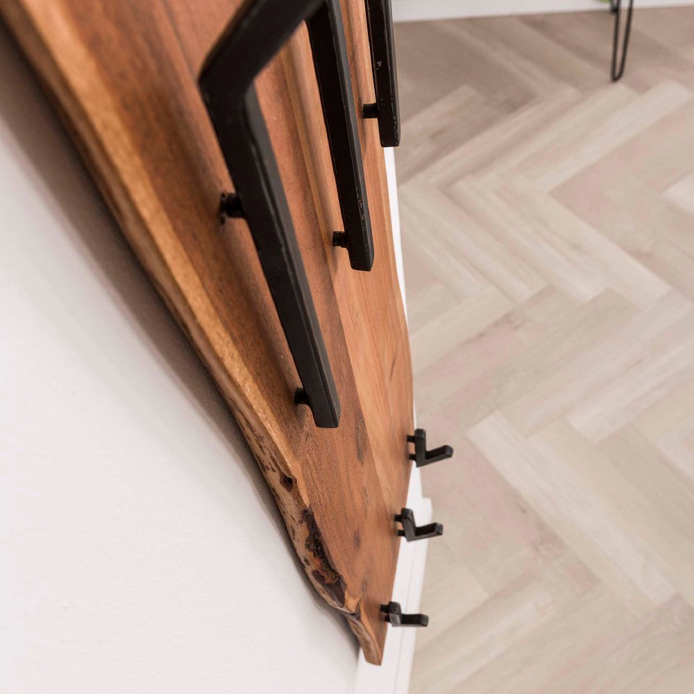 Coat Rack Elio HomeHaven Brown LxBxH 110x36x27 Acacia wood Nnb