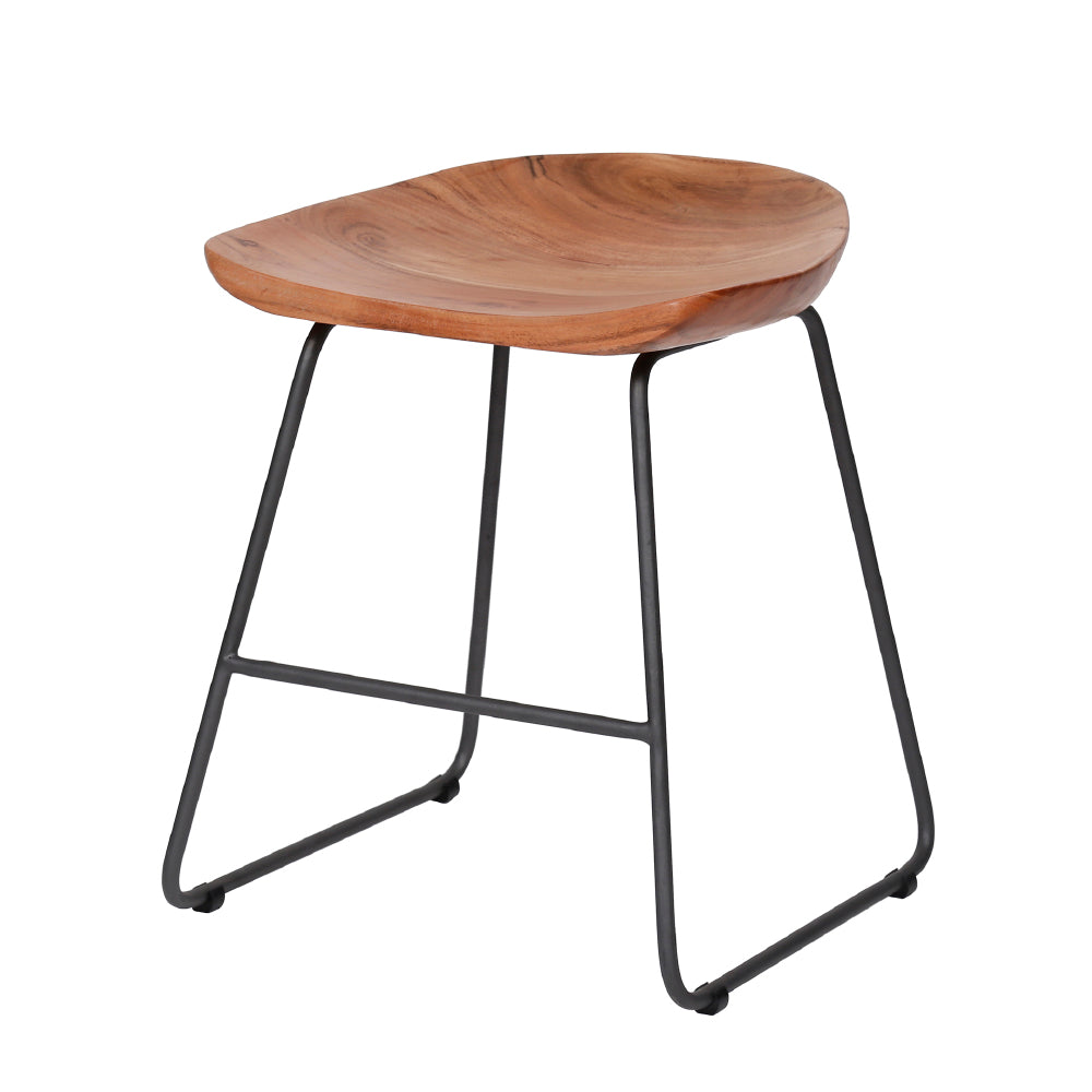 Stool Nave HomeHaven Brown LxBxH 52x45x44 Acacia wood Nnb