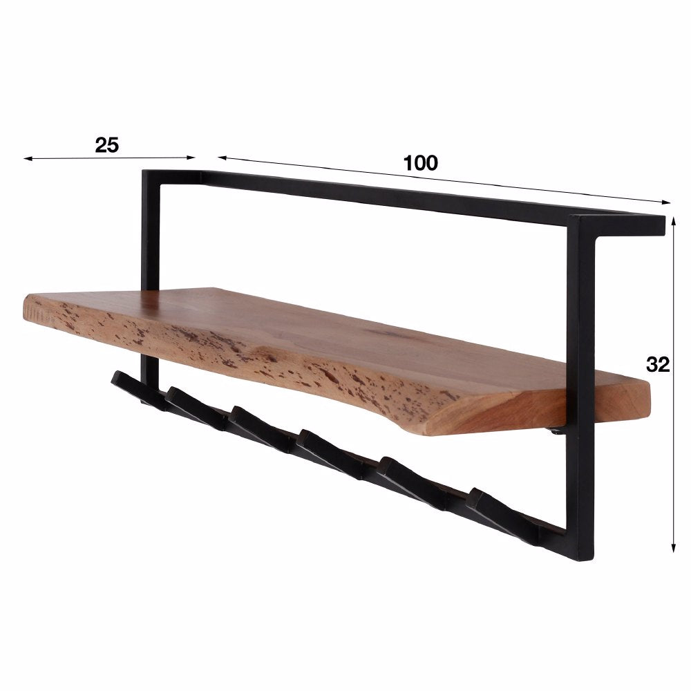 Coat Rack Elio HomeHaven Brown LxBxH 104x36x17 Acacia wood Nnb