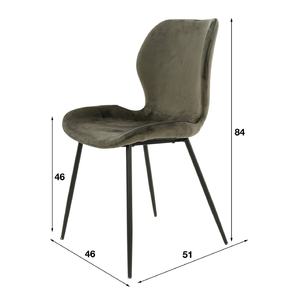 Dining Chair Ingo HomeHaven Anthracite LxBxH 90x59x49 Fabric Nnb