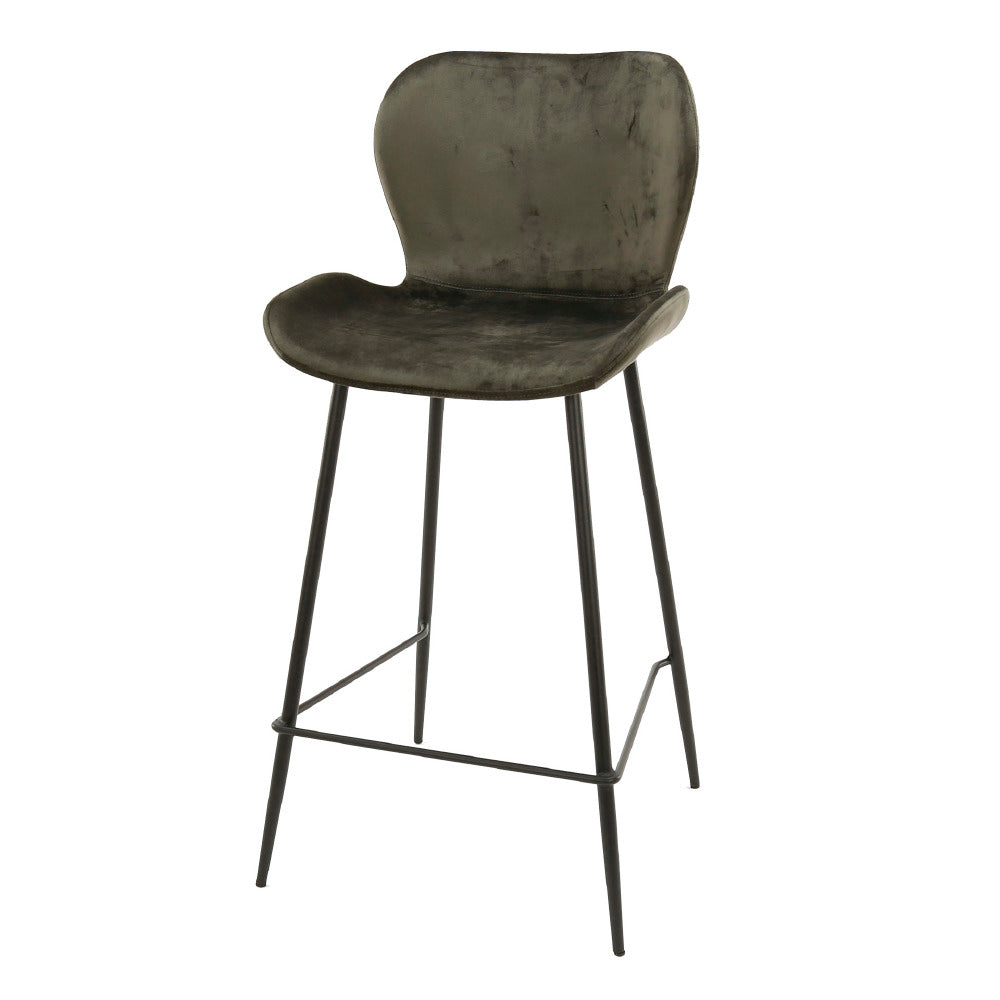 Bar Stool Ingo HomeHaven Anthracite LxBxH 74x58x48 Fabric Nnb