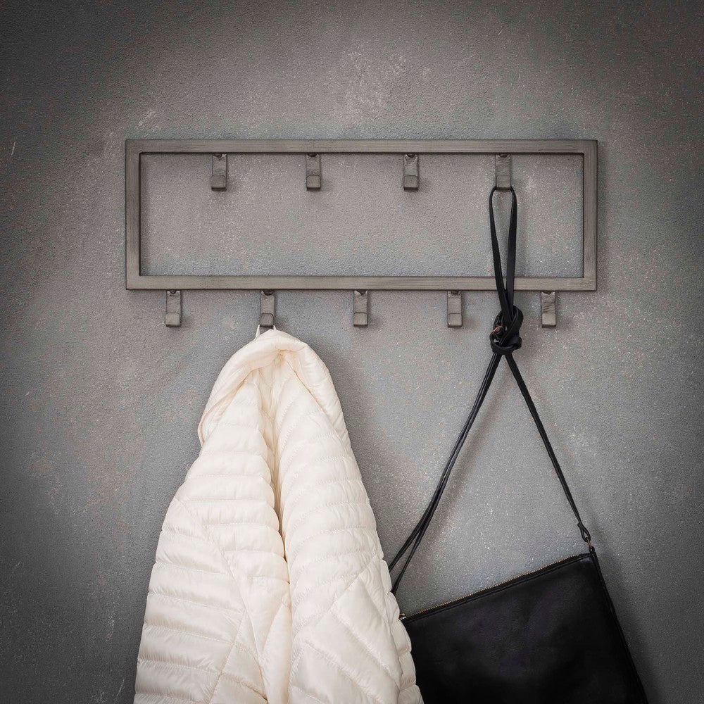 Coat Rack Kolby HomeHaven Grey LxBxH 54x22x4 Metal Nnb