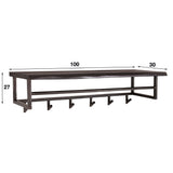 Coat Rack Beckett HomeHaven Black LxBxH 103x37x30 Acacia wood Nnb