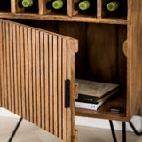 Wine Cabinet Barton HomeHaven Brown LxBxH 92x58x40 Mango wood Nnb