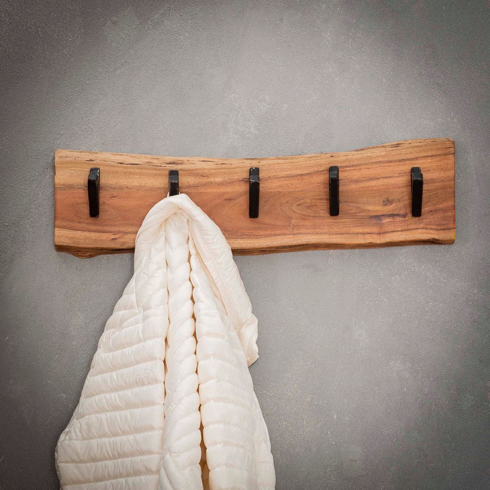 Coat Rack Elio HomeHaven Brown LxBxH 64x18x10 Acacia wood Nnb