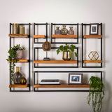 Wall Shelf Elio HomeHaven Brown LxBxH 32x24x12 Acacia wood Nnb