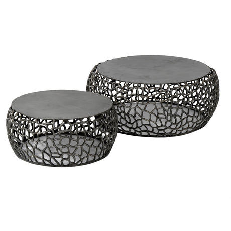 Coffee Table Jairo HomeHaven Black LxBxH 80x78x39 Aluminium Nnb
