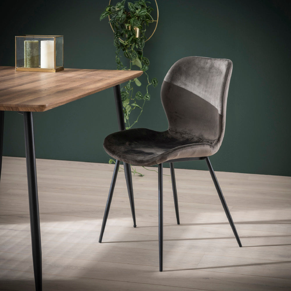 Dining Chair Ingo HomeHaven Anthracite LxBxH 90x59x49 Fabric Nnb