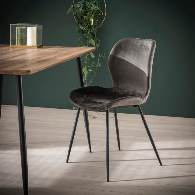 Dining Chair Ingo HomeHaven Anthracite LxBxH 90x59x49 Fabric Nnb