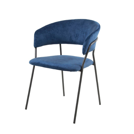 Dining Chair Augustine HomeHaven Blue LxBxH 75x68x61 Fabric Nnb