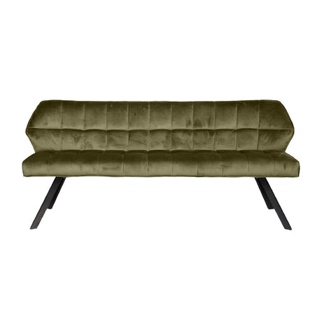 Dining Bench Baxter HomeHaven Green LxBxH 188x59x48 Fabric Nnb