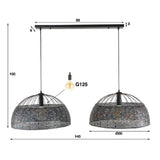 Pendant Light Lennox HomeHaven Black LxBxH 63x63x43 Metal Nnb