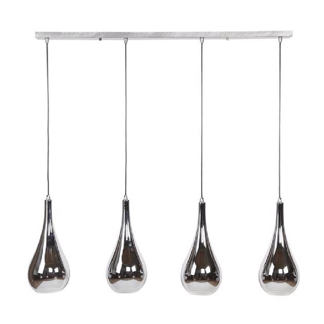 Pendant Light Rider HomeHaven Silver LxBxH 124x61x32 Glass Nnb
